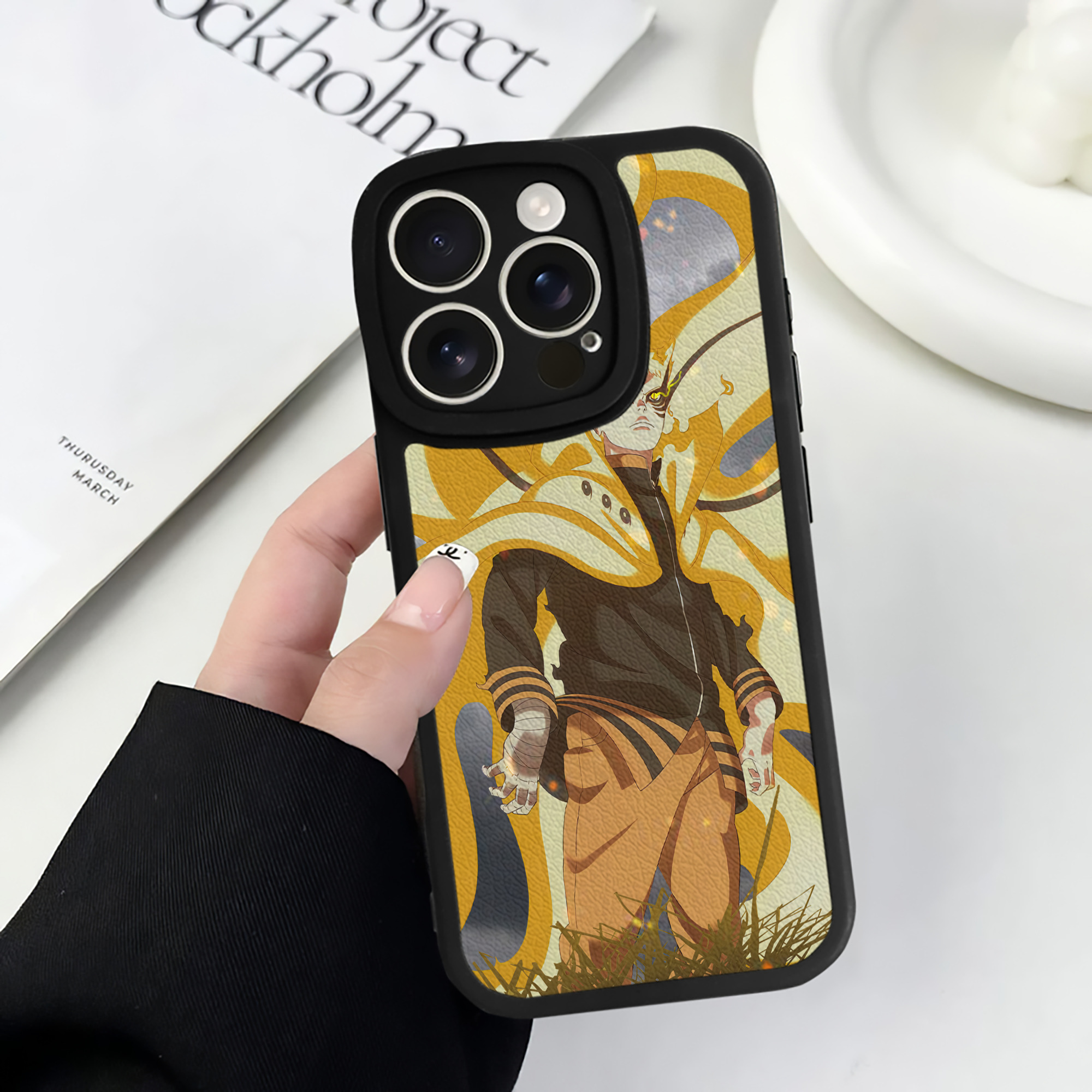 （画像用） NARUTO -ナルト- NARUTO -ナルト- 疾風伝 【iPhone 16シリーズ対応】シリコンスマホケース（レザー調） 材質：シリコン